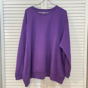 Just My Size 5X Women's Sweatshirt  Purple Soft Sweats